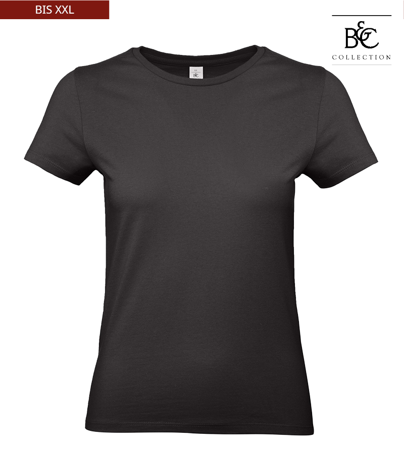 B&C Damen T-Shirt Black "Anton Frontprint"